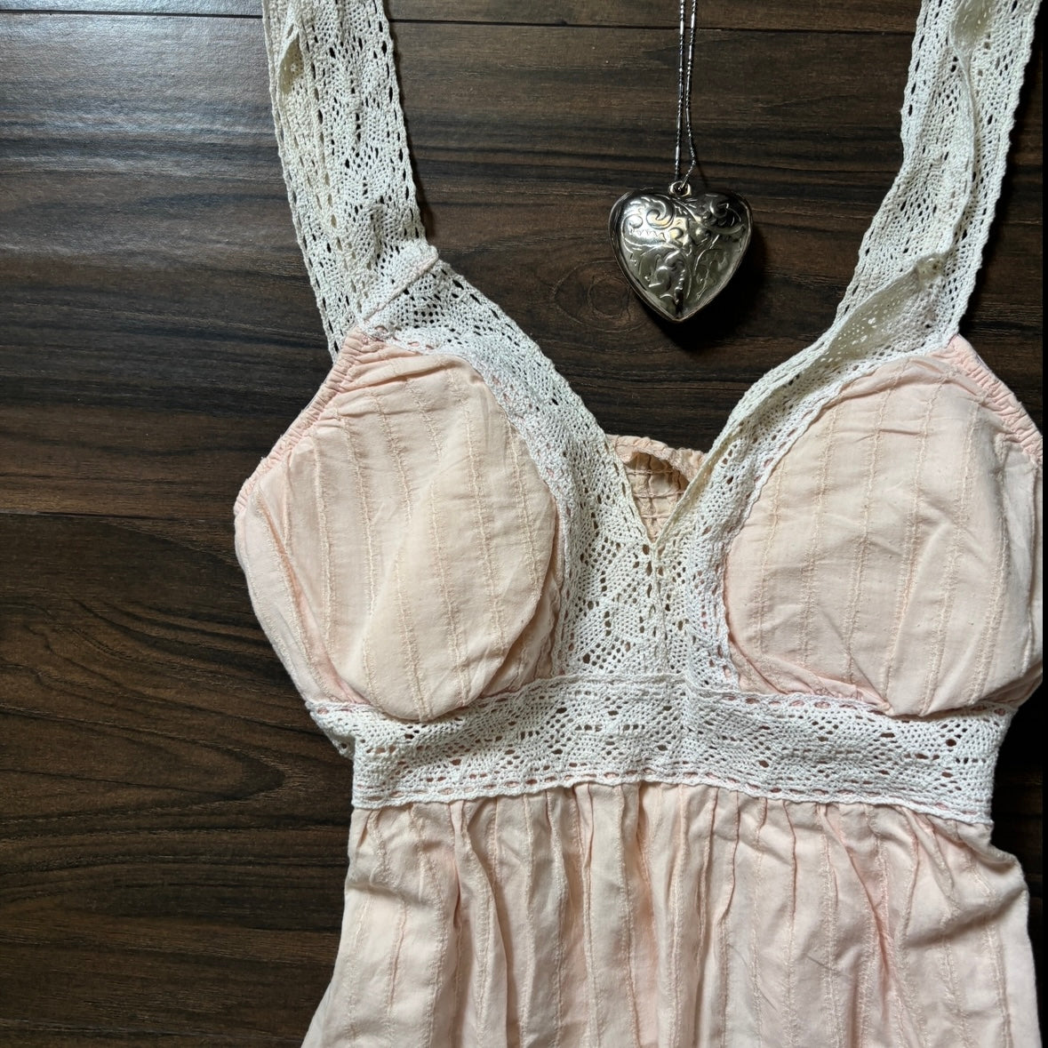 ‧₊˚♪ peach babydoll top
