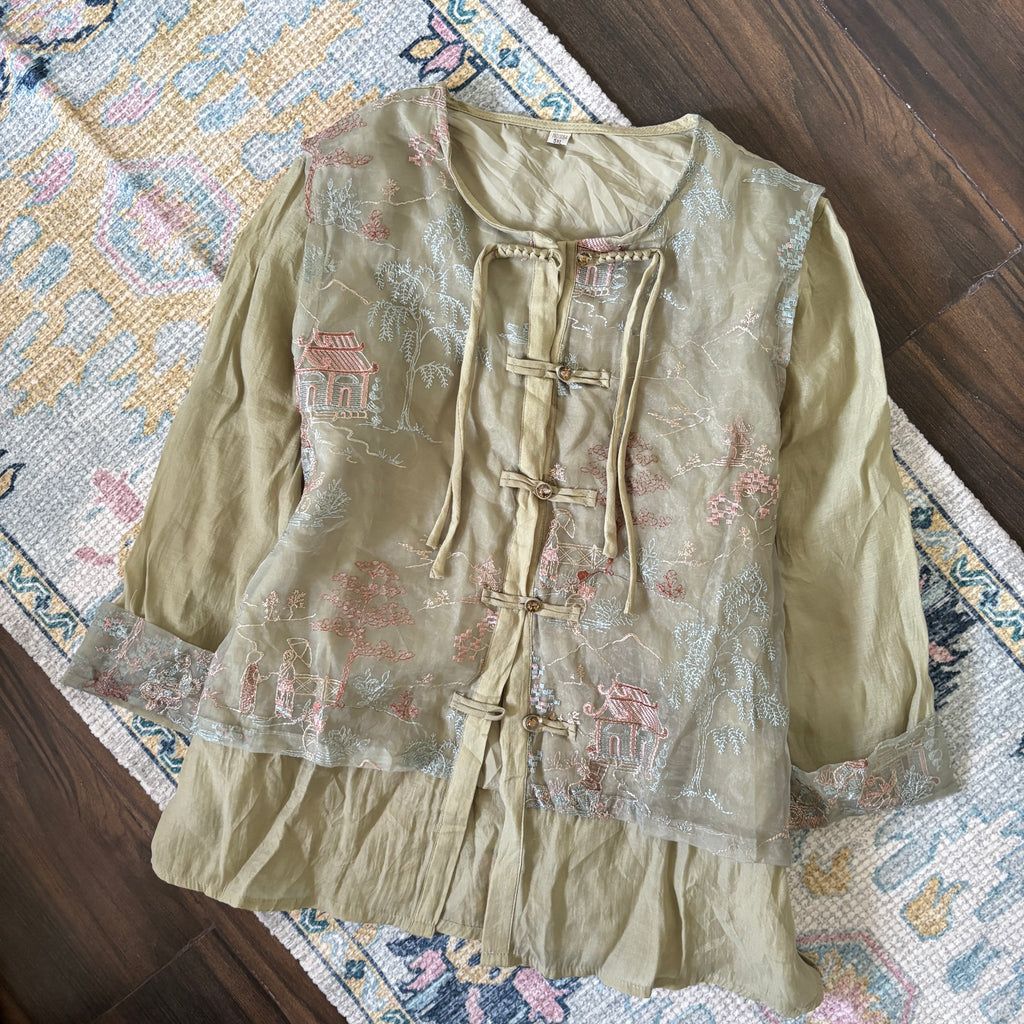 ‧₊˚♪ tang suit top