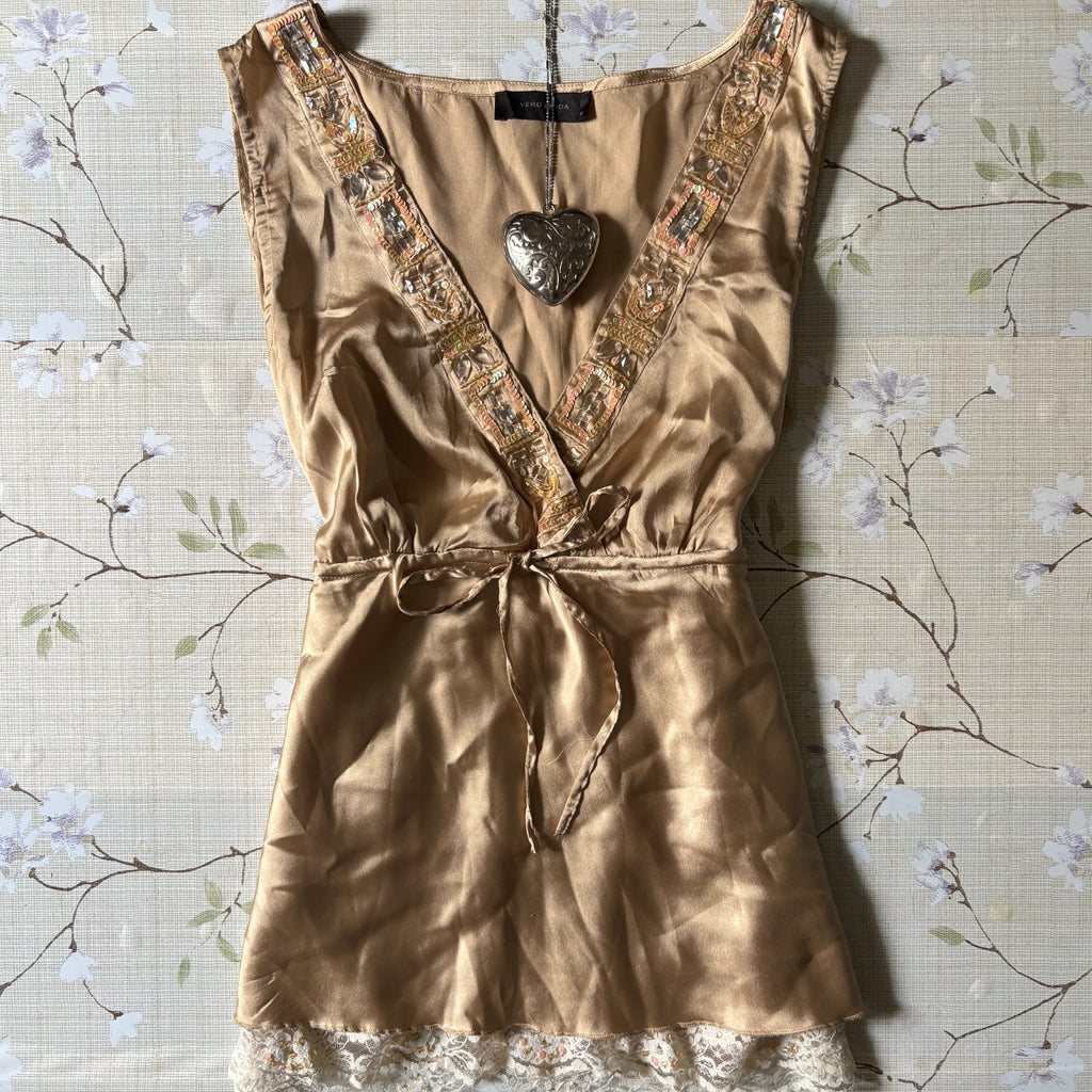 ‧₊˚♪ champagne gold top